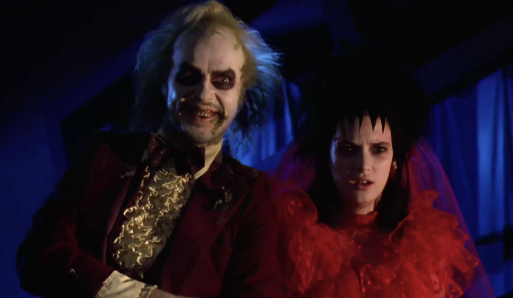 Michael Keaton and Winona Ryder in Beetlejuice