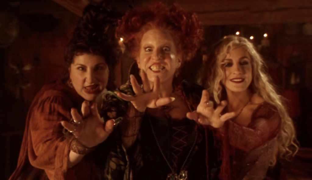 Kathy Nijmay, Bette Midler, and Sarah Jessica Parker in Hocus Pocus
