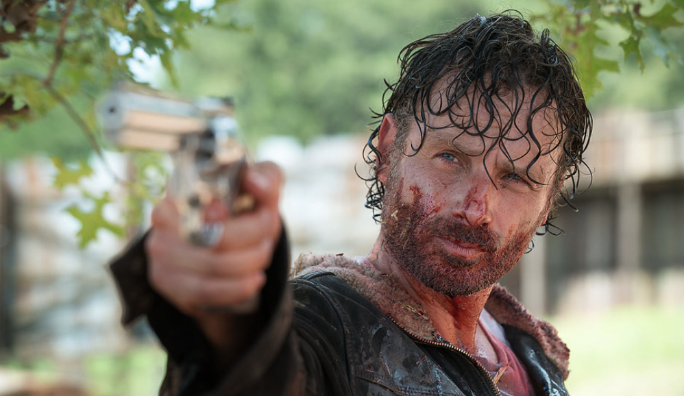 Rick Grimes covered in blood being sexy
